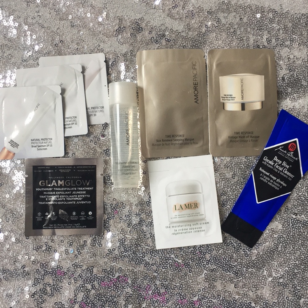 AmorePacific skin care set with La Mer soft cream